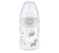 NUK First Choice+ biberon | 0-6 mesi | Controllo temperatura | Sfiato Anti-Colica | Senza BPA | 150 ml | Tettarella in silicone | Safari (neutro), 10215363