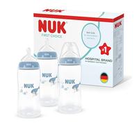 NUK First Choice Biberon | 3+ mesi | 300 ml | Biberon anti-colica | PP | Indicatore di controllo della temperatura | Balena | Confezione da 3