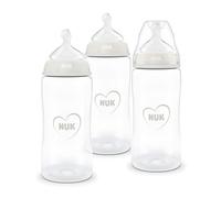 NUK First Choice Biberon | 3+ mesi | 300 ml | Biberon anti-colica | PP | Indicatore di controllo della temperatura | Neutral | Confezione da 3