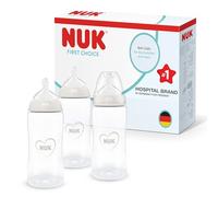 NUK First Choice Biberon | 3+ mesi | 300 ml | Biberon anti-colica | PP | Indicatore di controllo della temperatura | Neutral | Confezione da 3