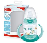 NUK First Choice+ bicchiere antigoccia | 6-18 mesi | Beccuccio in silicone a prova di perdite | Controllo temperatura | Sfiato Anti-Colica | Senza BPA | 150ml | verde