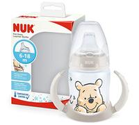 NUK First Choice bicchiere antigoccia | 6-18 mesi | Beccuccio in silicone a prova di perdite | Sfiato Anti-Colica | Temperature Control | Senza BPA | 150ml | Disney Winnie the Pooh (beige)