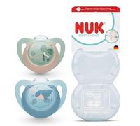 NUK First Choice - Ciucci ortodontici per bambini, 18-36 mesi, lenisce il 99% dei bambini, tartaruga e balena, 2 pezzi