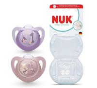 NUK First Choice Ciuccio | 6-18 mesi | Ciuccio ortodontici | Calma il 99% dei bambini** | Scimmia / Canguro | Confezione da 2