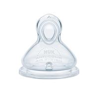Nuk First Choice+ Flow Control, ciuccio per biberon, 6-18 mesi, valvola anticolica, senza BPA, 2 pezzi