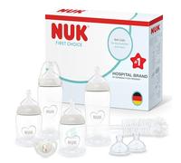 NUK First Choice Perfect Start Set Biberon | 0-6 Mesi | 4 x Biberon Anti-Colica (150 ml, 300 ml), 2 x Tettarelle, 1 x Succhietto First Choice, 1 x Scovolino per Biberon | Neutral | 8 Pezzi