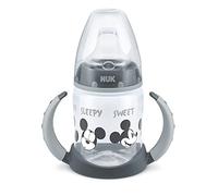 NUK First Choice - Tazza con beccuccio per studenti, 6-18 mesi, controllo della temperatura, beccuccio in silicone a prova di perdite, sfiato anti-coliche, senza BPA, 150 ml, motivo: Topolino Disney