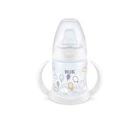 NUK First Choice - Tazza con beccuccio, 150 ml, manici facili da afferrare e beccuccio ortodontico in silicone, a prova di perdite, 6-18 mesi, anti-coliche, controllo della temperatura, senza BPA,