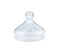 NUK Tettarelle di ricambio per biberon Nature | S | 0-6 mesi | Silicone sostenibile simile al seno con sfiato anti coliche | senza BPA | 2 conteggi, Trasparente