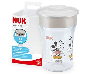 NUK Magic Cup - Tazza a prova di perdite, bordo a prova di perdite, 360°, a partire da 8 mesi, 230 ml, senza BPA, Disney Topolino, modello casuale
