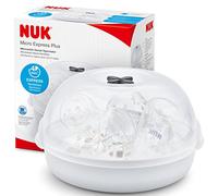 NUK Micro Express Plus sterilizzatore biberon per microonde | Sterilizza fino a 4 biberon e accessori in 4 minuti | Compatibile con gran parte dei microonde | Pinze per rimozione igienica