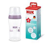 NUK Perfect Match Biberon | 3+ mesi | 260 ml | Biberon anti-colica | PP | Indicatore di controllo della temperatura | Ippopotamo | Confezione da 1