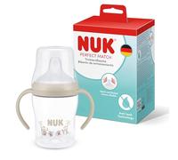 NUK Perfect Match Learner Biberon | 6+ mesi | 150 ml | Bicchiere antigoccia per bambini piccoli | Manici antiscivolo | Scimmia | Confezione da 1
