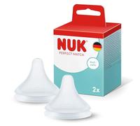 NUK Perfect Match Learner Cannucce per Biberon | 8+ Mesi | Cannucce Antigoccia per Tazza Sippy | Silicone | Confezione da 2