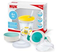 NUK Set per imparare a bere All in 1, turchese/giallo - Gr. 125 ml-250 ml