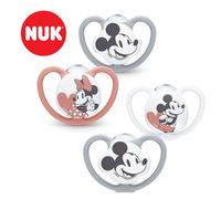 NUK Soothers Dummies Topolino E Minnie Grigio E Rosa 2-Pack 0-36 Mesi Nuovo