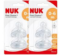 NUK tettarelle in silicone 10124015 First Choice +, formato 1 (0-6 mesi) M, 2-pack (2 x 2er Blister)
