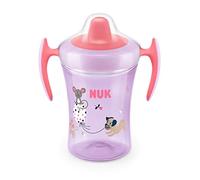 NUK Trainer Cup tazza biberon | Beccuccio morbido e a prova di perdite | 6+ mesi | Senza BPA | 230ml | topo (rosa) | 1 pezzo