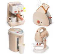 Nukdey Giocattoli da Cucina per Bambini Set da Cucina per la Colazione con Macchina per caffè Espresso Dispenser d'Acqua Mixer Toast Macchina caffè Giocattolo per Ragazzi e Ragazze dai 3 Anni in su