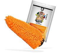 Nuke Guys Guanto in ciniglia XL per il lavaggio dell'auto in microfibra ultra morbida, in microfibra per lavaggio auto, senza pelucchi e graffi, colore: arancione