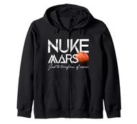 Nuke Mars Marte esplorazione Spazio Razzo Nave Spaziale Felpa con Cappuccio