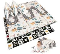 NUKIDO Baby Foam Mat Double Sided Cute Colourful Design for Playing Crawling Perfect for Gift Foldable 200 x 180 cm NK-340 Contrast Path Pattern