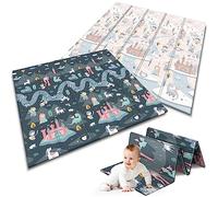 Nukido Kingdom - Tappetino in schiuma per bambini, double-face, pieghevole, 180 x 200 cm