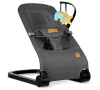 Nukido Montessori - Altalena per neonato, fino a 9 kg, 2 in 1, struttura in metallo, cinture di sicurezza regolabili, colore grigio scuro