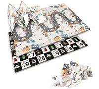 NUKIDO NK-340 Baby Foam Mat Double-Sided Cute Colourful Design for Playing Crawling Foldable 200 x 180 cm Contrast Path Pattern