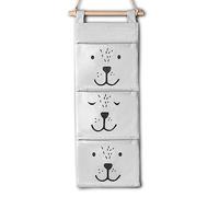 Nukido Organizer da appendere per giocattoli, cesto della biancheria, organizer da appendere per giocattoli, biancheria o altri prodotti, pratico complemento per la stanza, 20 x 14 x 80 cm, grigio