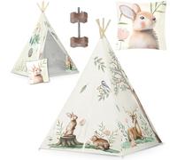 Nukido Tenda Per Bambini Da Gioco Tenda Teepee Interno Esterno Per Cameretta Beige