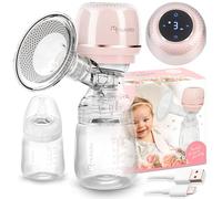 Nukido Tiralatte Elettrico 3 Modalità Portatile LED Display BPA Free Silicone Rosa Oro