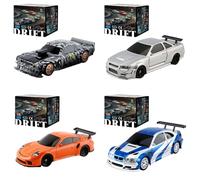 NULA 1/43 RC Drift Auto 2.4 G completamente proporzionale elettrico 4 WD Mini Racing Auto con Gyro & Linkage Gruppo di luci RTR Indoor Hobby Driftwagen Telecomando - Gyro Version