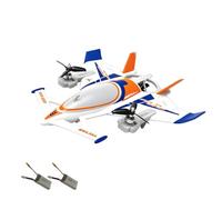 NULA Aereo radiocomandato a 8 canali con motori brushless, 2,4 GHz, EPP-VTOL, modello di aereo per avvio verticale, volo fluttuante e volo in avanti, giroscopio a 6 assi, RTR-arancione, 2 batterie