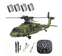 NULA Black-Hawk K200 UH-60 RC elicottero, motore brushless 2,4 GHz 6 CH con giroscopio a 6 assi, posizionamento ottico del flusso e mantenimento dell'altezza, elicottero militare per principianti
