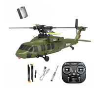 NULA K2000 UH-60 RC elicottero per Black-Hawk, 2,4 GHz 6 CH Brushless Elicottero militare con giroscopio a 6 assi e funzione di controllo dell'altitudine, flusso ottico & One-Key 3D Inverted Flight