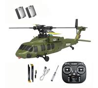 NULA K2000 UH-60 RC elicottero per Black-Hawk, 2,4 GHz 6 CH Brushless Elicottero militare con giroscopio a 6 assi e funzione di controllo dell'altitudine, flusso ottico & One-Key 3D Inverted Flight
