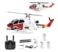 NULA YU Xiang F112S AH-1 Cobra 1:40 RC elicottero GPS 9CH Flybarless doppio rotore due motori brushless, aeroplano militare con stabilizzazione dell'altitudine LiDAR, Smart Return RTF
