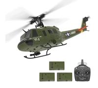NULA YUXIANG F07 UH-1D RC elicottero 1/34, 6H 2,4G 6 assi giroscopio 3D/6G senza spazzole, Posizione del flusso ottico - 3 batterie
