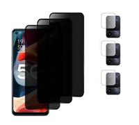 nulala 3+3 Pezzi Privacy Pellicola Protettiva con Protezione Fotocamera per OPPO Realme C33, Durezza 9H Anti-Spia Protezione Schermo per OPPO Realme C33 - Facile da Installare