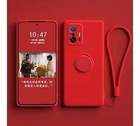 nulala Cover compatibile con Xiaomi Mi 9 SE, custodia originale in silicone liquido con supporto magnetico ad anello, copertura protettiva antiurto militare per Xiaomi Mi 9 SE Rosso