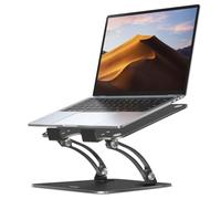 NULAXY Supporto per Laptop Regolabile, Rialzo per Laptop Pieghevole in Alluminio con Ventilazione di Calore, Supporto per Computer Portatile ergonomico Compatibile con Laptop Tutto da 10-17" - Argento