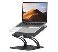 NULAXY Supporto per Laptop Regolabile, Rialzo per Laptop Pieghevole in Alluminio con Ventilazione di Calore, Supporto per Computer Portatile ergonomico Compatibile con Laptop Tutto da 10-17" - Argento