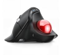Nulea M514 Mouse Trackball Verticale, Ergonomico Wireless a Controllo Pollice con Click Silenziosi, Connessione a 3 Dispositivi (Bluetooth & Ricevitore USB), Ricaricabile per PC/Mac/Laptop/Tablet