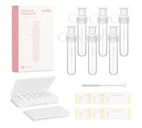 Nuliie 6pcs Colostrum Collector Kit, 7ml, senza BPA, riutilizzabile | a prova di perdite, con panno di cotone, contenitore, spazzola per la pulizia, pronto all'uso per neonati