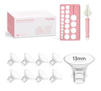 Nuliie 8 inserti flangiati da 13mm per flangia 24mm schermo della maggior parte delle pompe, inserti senza BPA, compatibili con Jheppbay/Medela/Bellababy/Momcozy/Nuliie tiralatte