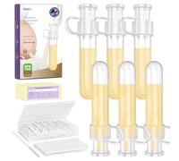 Nuliie Colostrum Collector Kit 7ml/6pcs, senza BPA, riutilizzabile, a prova di perdite, con panno di cotone, contenitore, spazzola per la pulizia, pronto all'uso per neonati