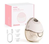 Nuliie JoyFlow Pro Tragbare Milchpumpe - Mit Nachtlicht & PPSU-Auffangbehälter, BPA-frei, elektrische Pumpe mit 4 Modi & 12 Saugstufen; inkl. 24-mm-Trichter mit 17/19/21-mm-Einsätzen, 1er-Pack (Weiß)