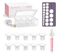 Nuliie Kit di dimensionamento flangia 5 in 1 16/17/18/19/20 mm per flangia/scudo da 24 mm della maggior parte delle pompe, 10 inserti in silicone per aumentare l'efficienza e il comfort di pompaggio