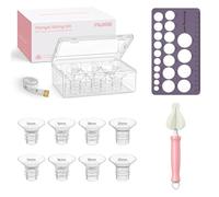 Nuliie Kit di dimensionamento flangia 5 in 1 da 14/16/18/20 mm per flangia da 24 mm, scudo della maggior parte delle pompe, 8 inserti in silicone per aumentare l'efficienza e il comfort di pompaggio